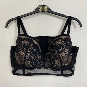 Torrid Black Lace‎ Corset Bra Longline Underwire Balconette Plus Size 3